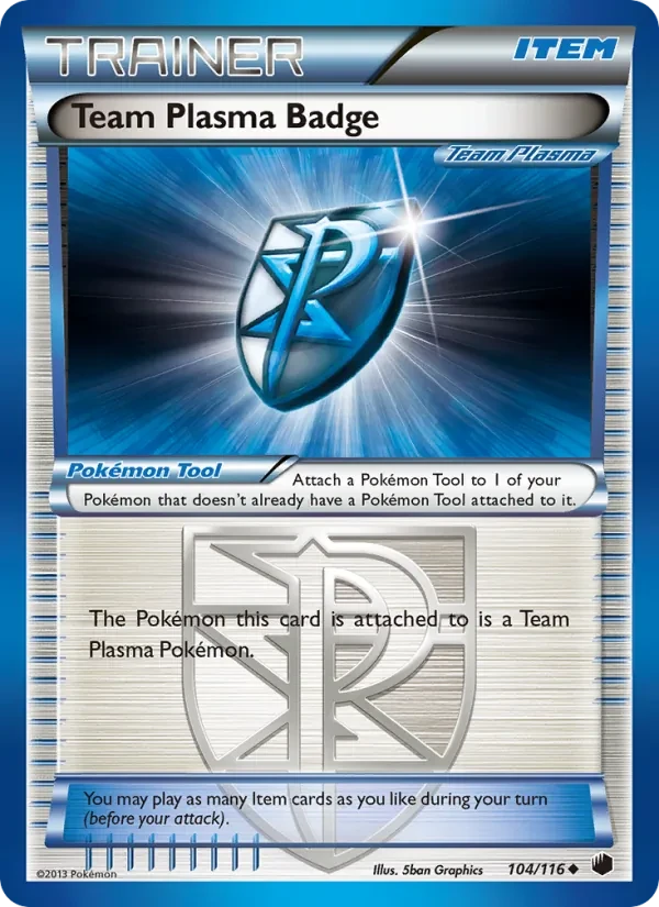 Team Plasma Badge 104/116 Plasma Freeze Pokémon card