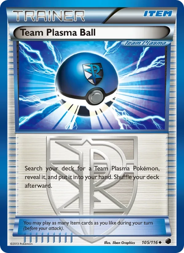 Team Plasma Ball 105/116 Plasma Freeze Pokémon kaart