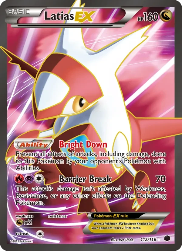 Latias-EX 112/116 Plasma Freeze Pokémon card