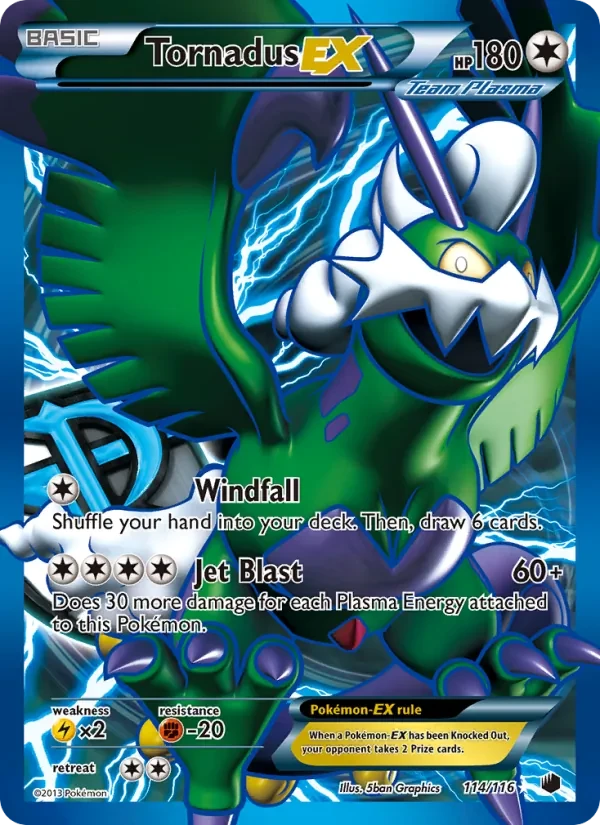 Tornadus-EX 114/116 Plasma Freeze Pokémon card