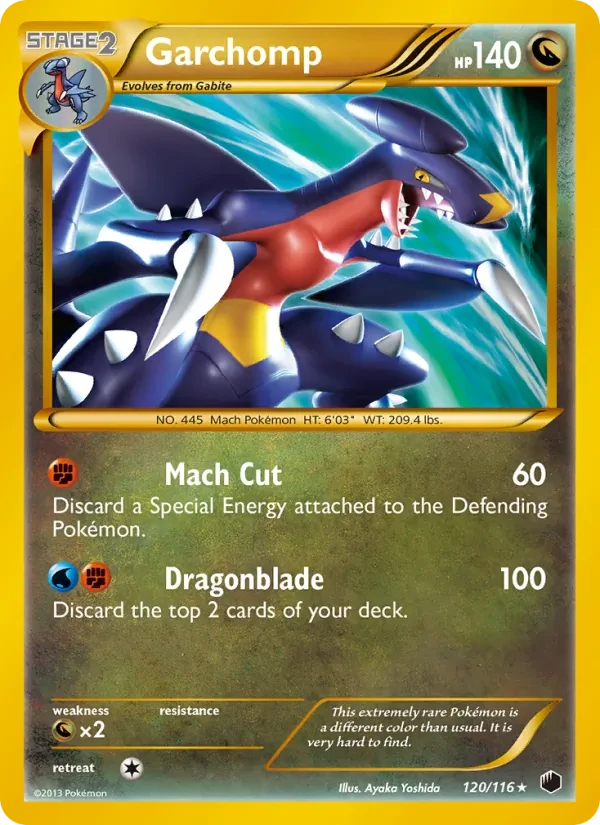 Garchomp 120/116 Plasma Freeze Pokémon card