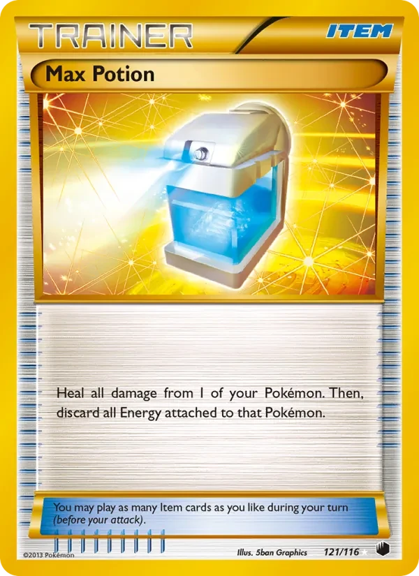 Max Potion 121/116 Plasma Freeze Pokémon card