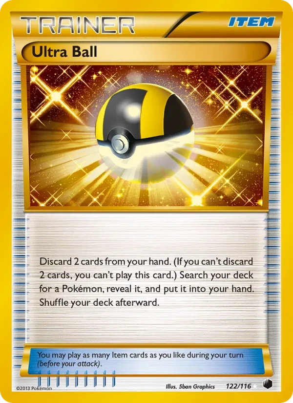 Ultra Ball 122/116 Plasma Freeze Pokémon card