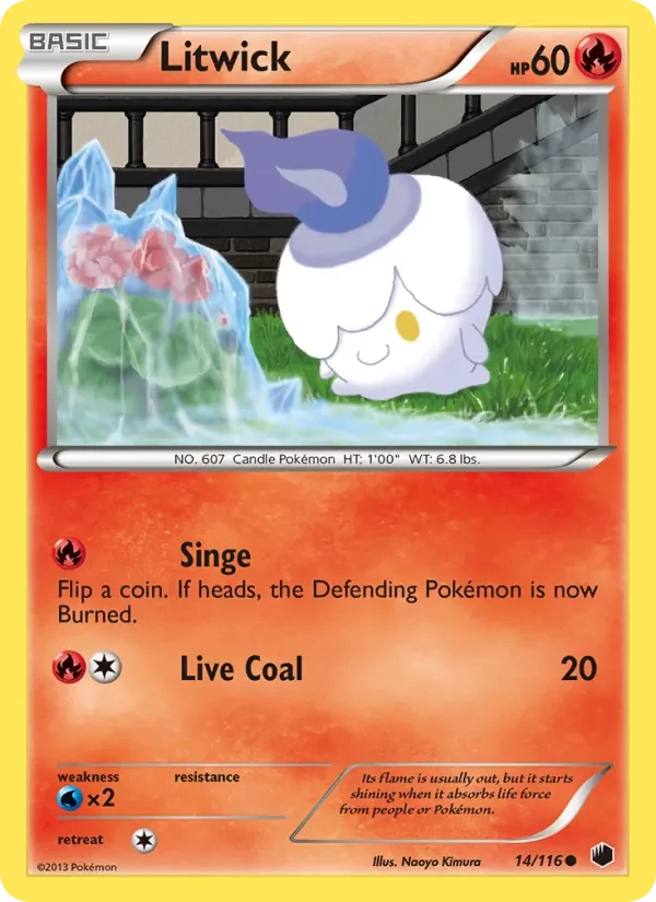 Litwick 14/116 Plasma Freeze Pokémon card