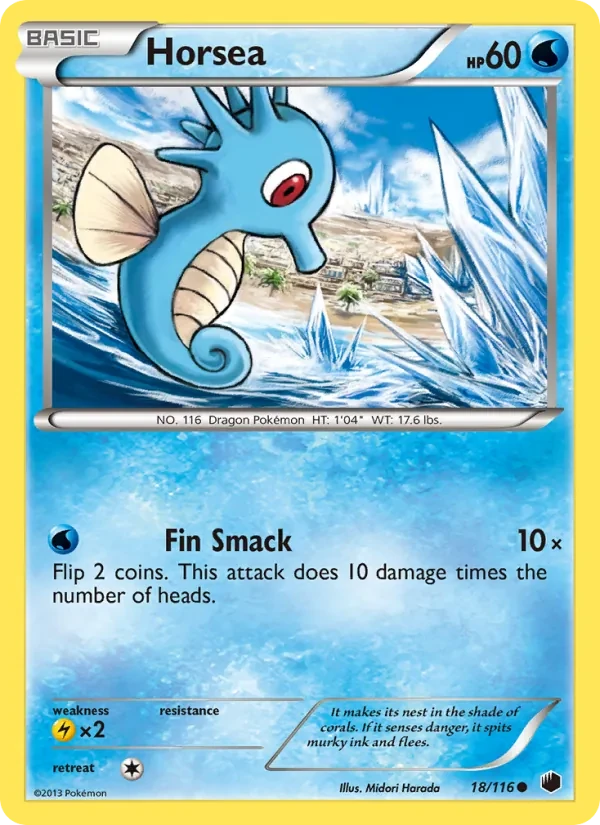 Horsea 18/116 Plasma Freeze Pokémon card