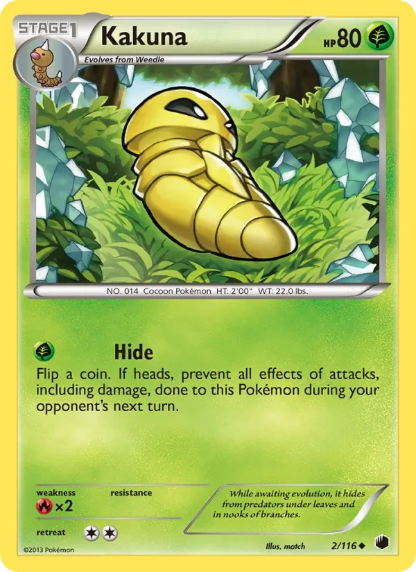 Kakuna 2/116 Plasma Freeze Pokémon card