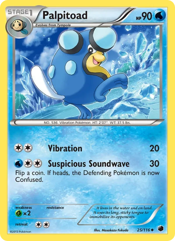 Palpitoad 25/116 Plasma Freeze Pokémon card
