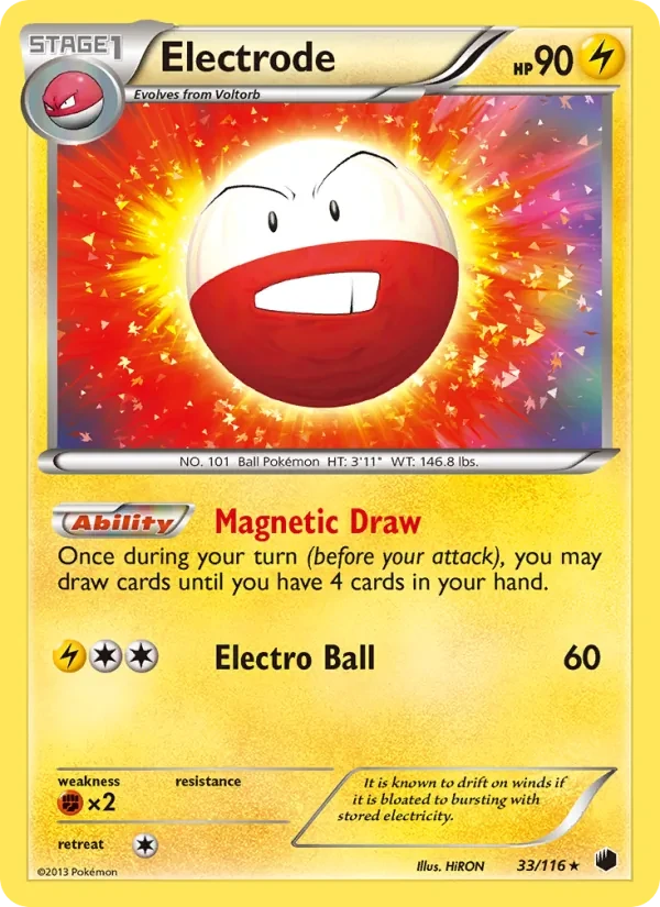 Electrode 33/116 Plasma Freeze Pokémon card