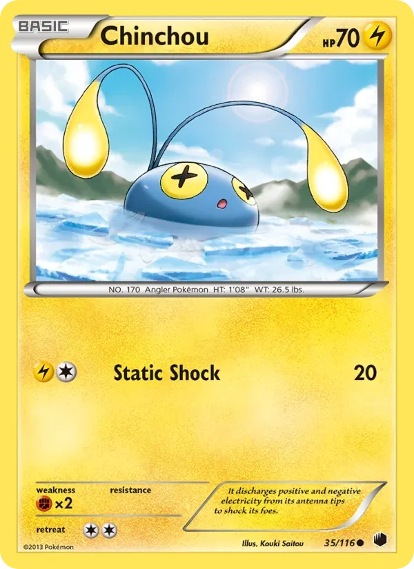 Chinchou 35/116 Plasma Freeze Pokémon card