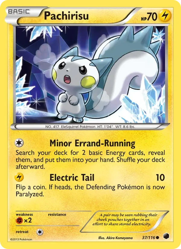 Pachirisu 37/116 Plasma Freeze Pokémon Karte
