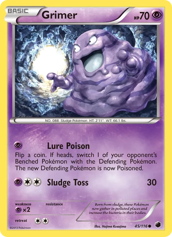 Grimer 45/116 Plasma Freeze Pokémon Karte
