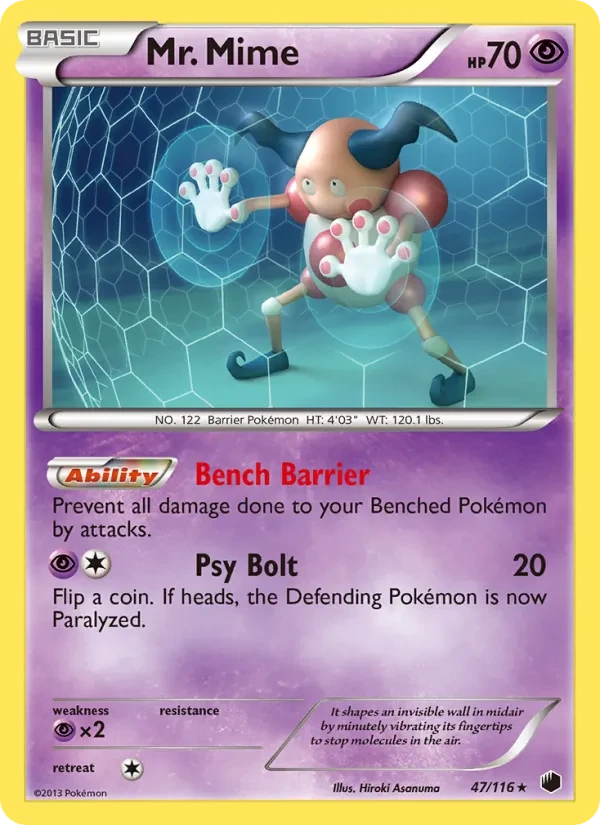 Mr. Mime 47/116 Plasma Freeze Pokémon card