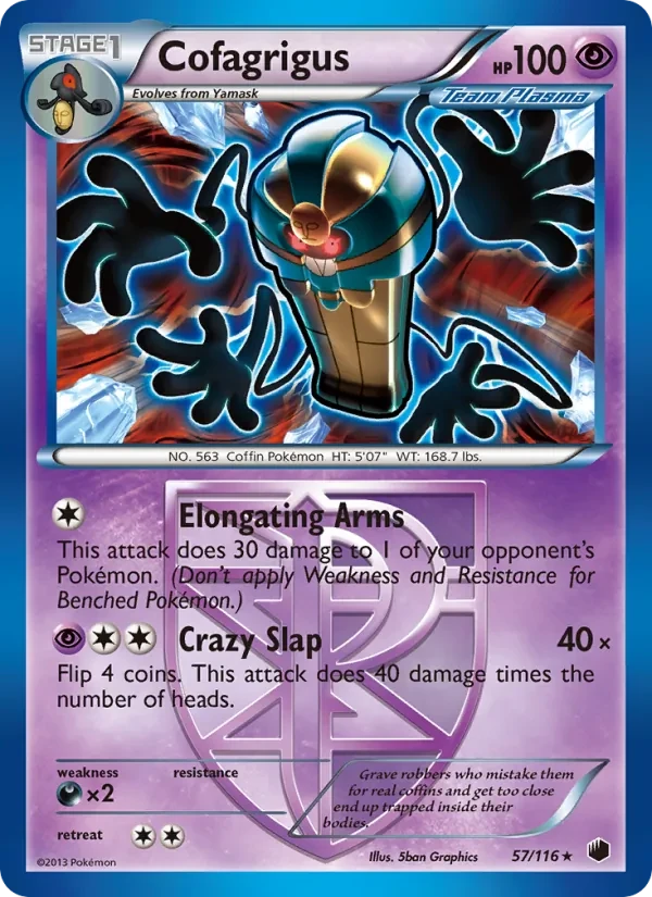 Cofagrigus 57/116 Plasma Freeze Pokémon card