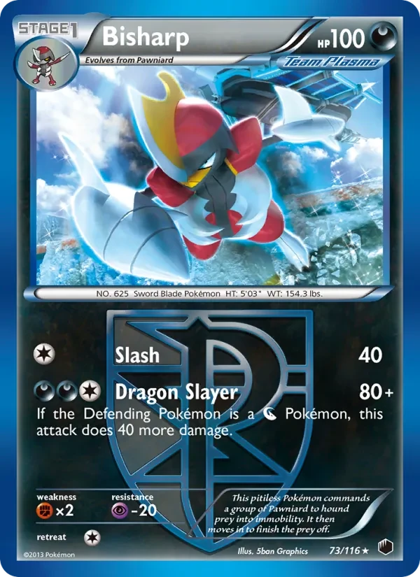 Bisharp 73/116 Plasma Freeze Pokémon card