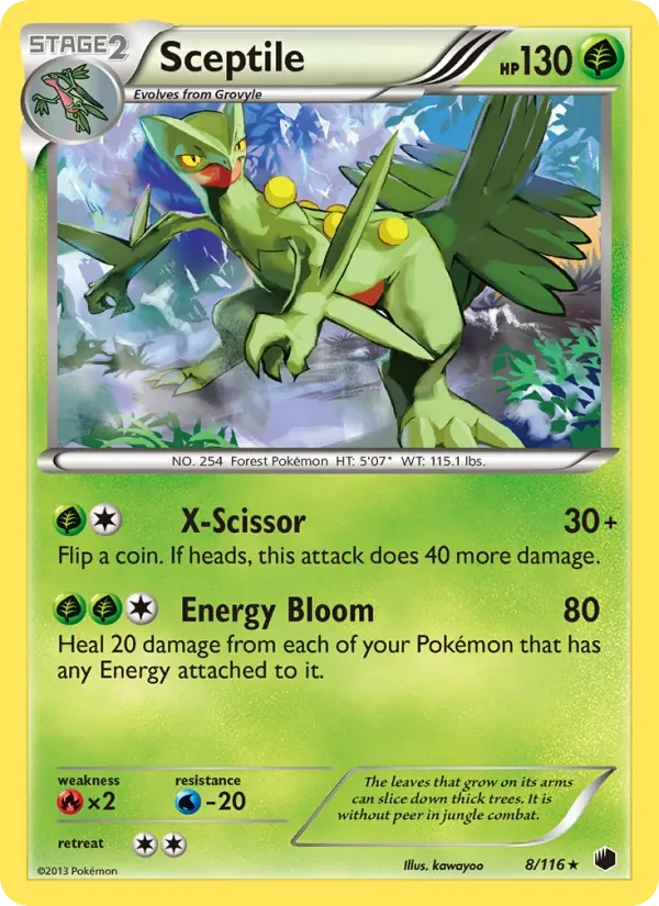 Sceptile 8/116 Plasma Freeze Pokémon card