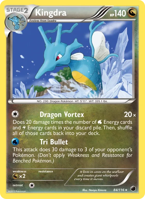 Kingdra 84/116 Plasma Freeze Pokémon card