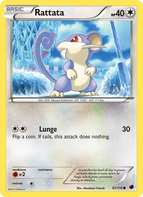 Rattata 87/116 Plasma Freeze Pokémon card
