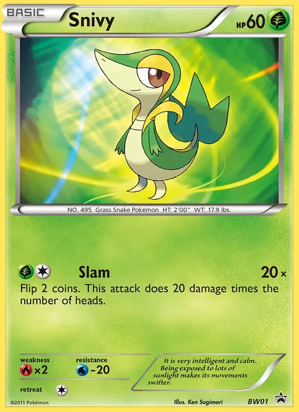 Snivy BW01 BW Black Star Promos Pokémon card