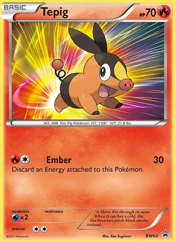 Tepig BW02 BW Black Star Promos Pokémon card
