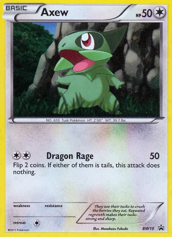 Axew BW10 BW Black Star Promos Pokémon Karte