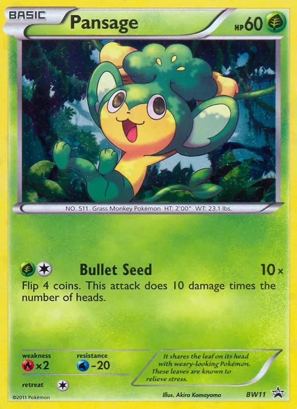 Pansage BW11 BW Black Star Promos Pokémon card