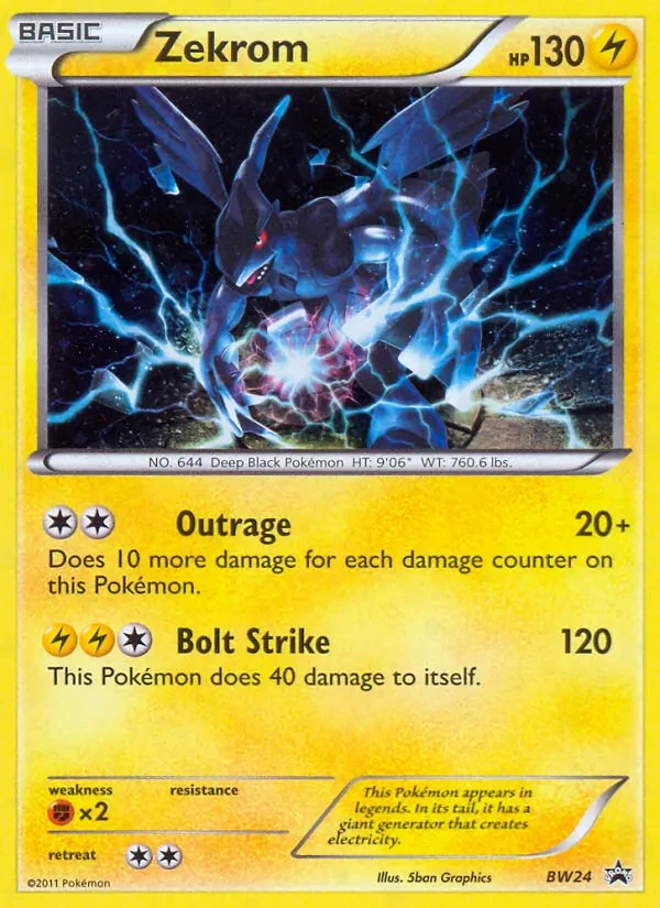 Zekrom BW24 BW Black Star Promos Pokémon card