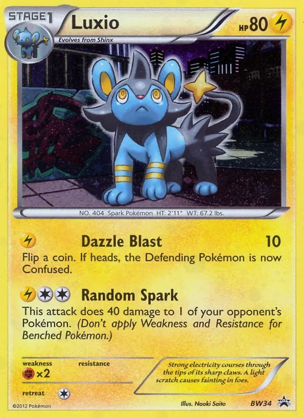 Luxio BW34 BW Black Star Promos Pokémon card