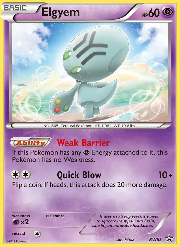 Elgyem BW55 BW Black Star Promos Pokémon Karte