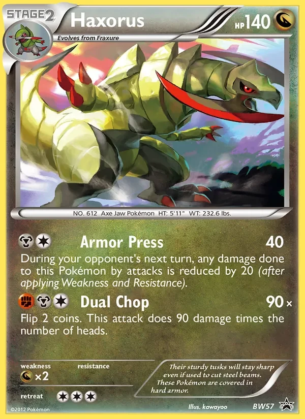 Haxorus BW57 BW Black Star Promos Pokémon card