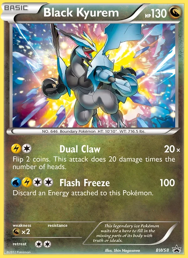 Black Kyurem BW58 BW Black Star Promos Pokémon card