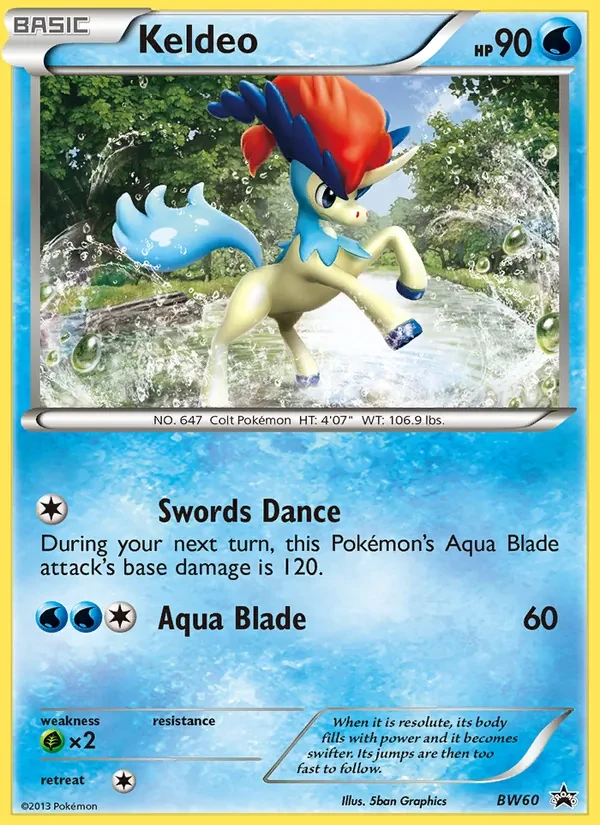 Keldeo BW60 BW Black Star Promos Pokémon card