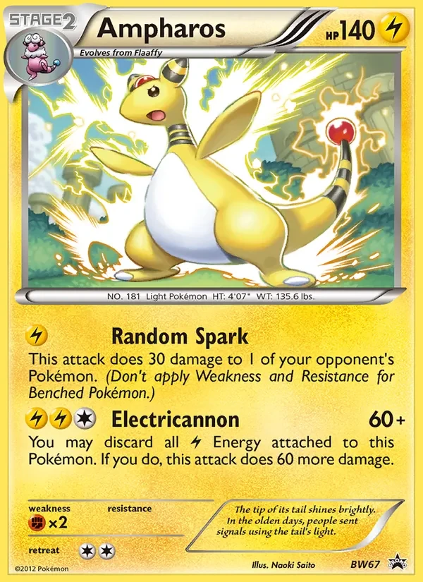 Ampharos BW67 BW Black Star Promos Pokémon card