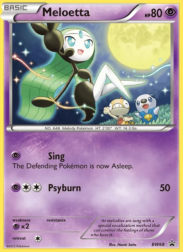 Meloetta BW68 BW Black Star Promos Pokémon card