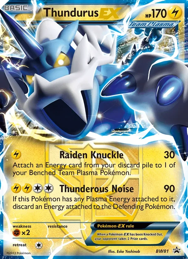 Thundurus-EX BW81 BW Black Star Promos Pokémon card