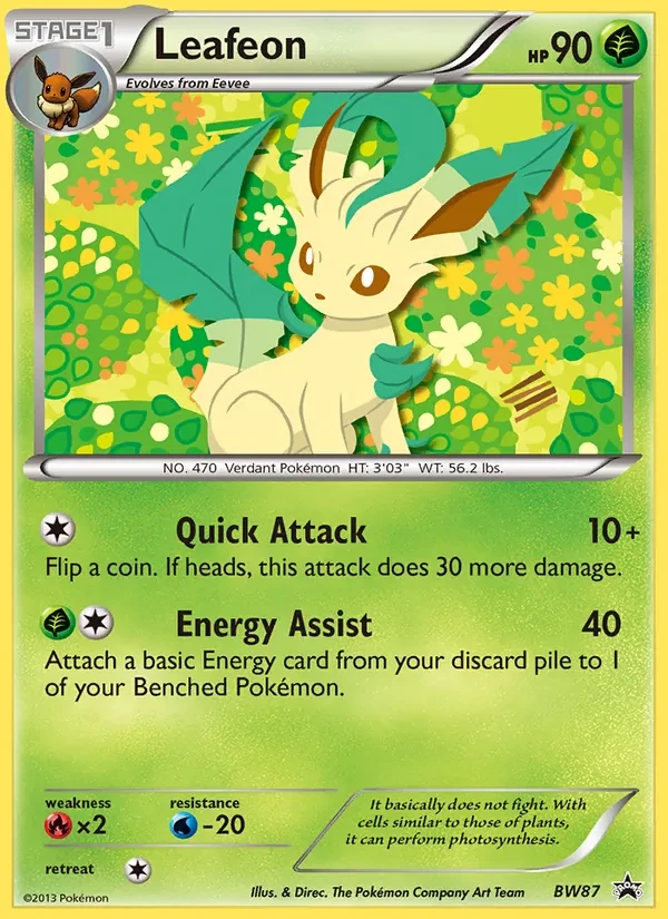 Leafeon BW87 BW Black Star Promos Pokémon card