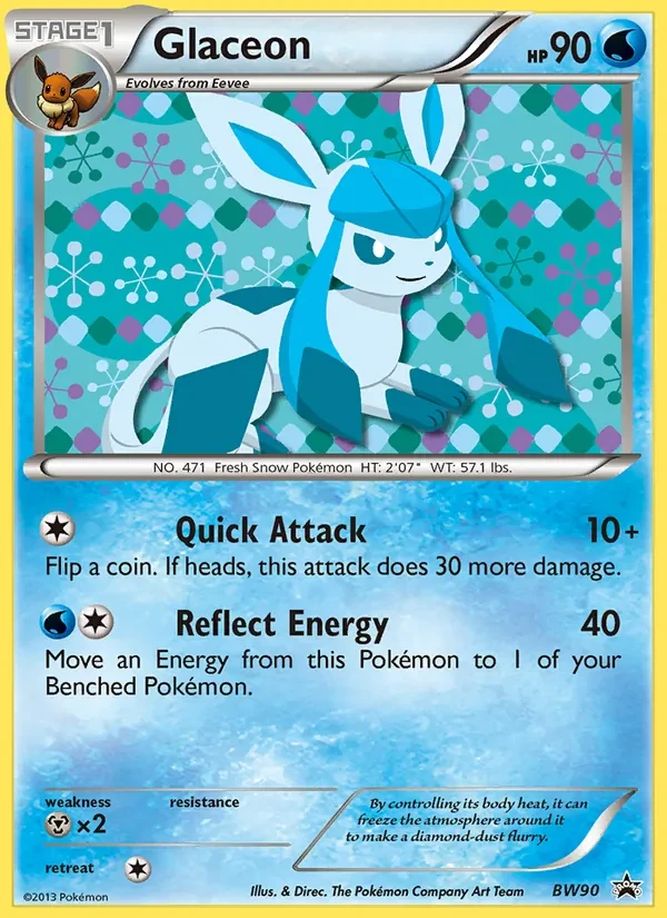 Glaceon BW90 BW Black Star Promos Pokémon card