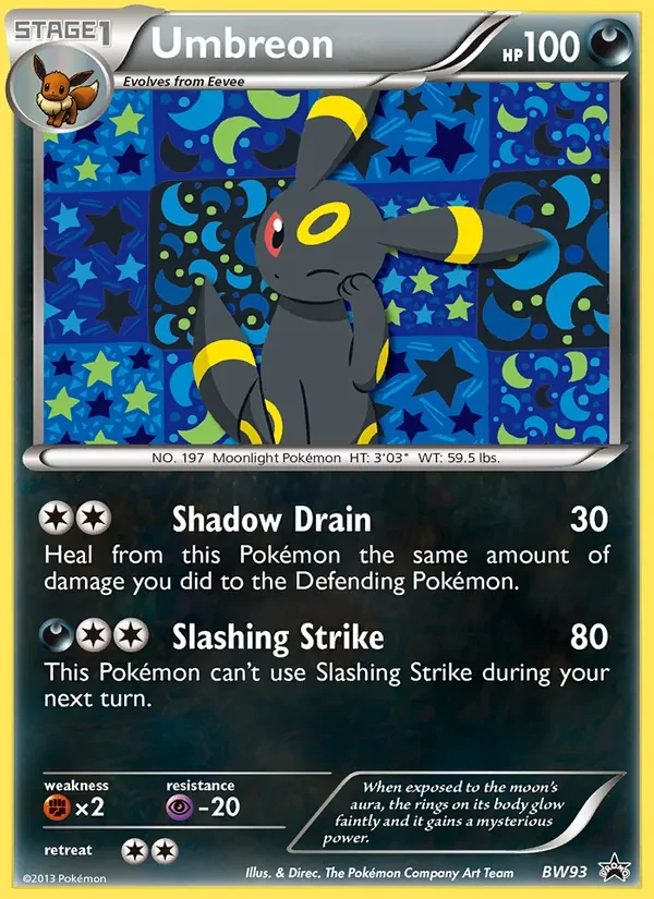 Umbreon BW93 BW Black Star Promos Pokémon card