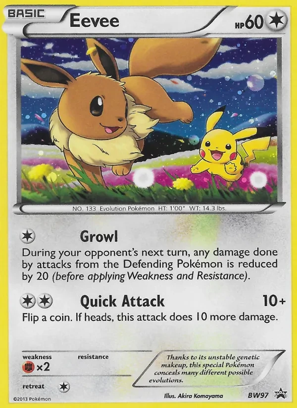 Eevee BW97 BW Black Star Promos Pokémon card