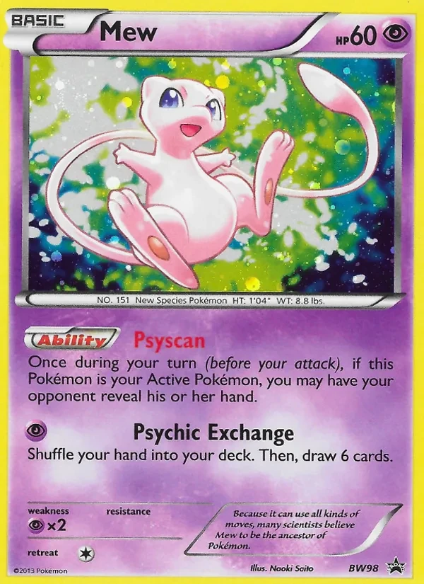 Mew BW98 BW Black Star Promos Pokémon card