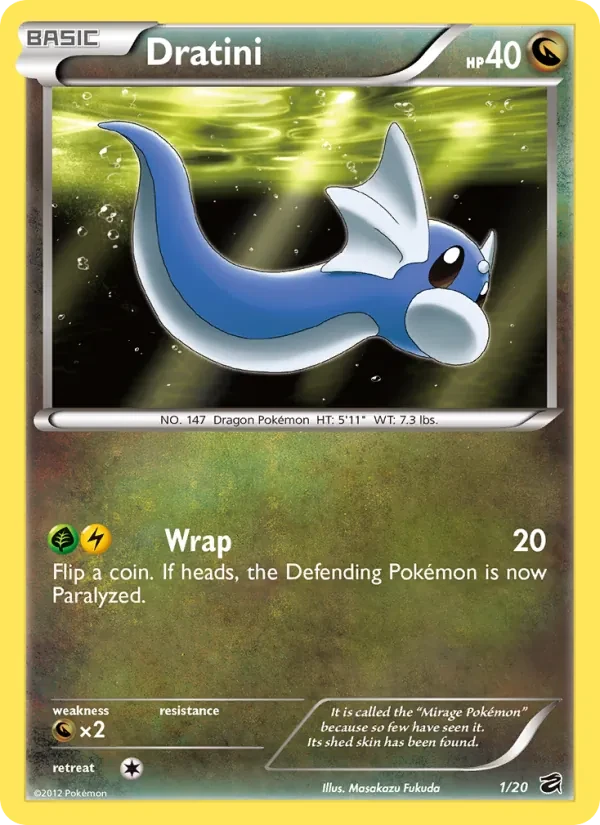 Dratini 1/20 Dragon Vault Pokémon card