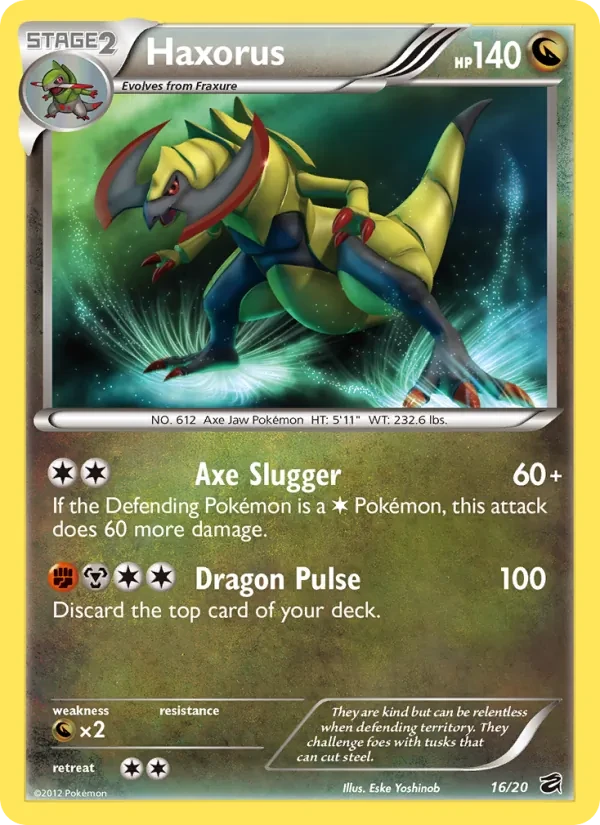 Haxorus 16/20 Dragon Vault Pokémon Karte
