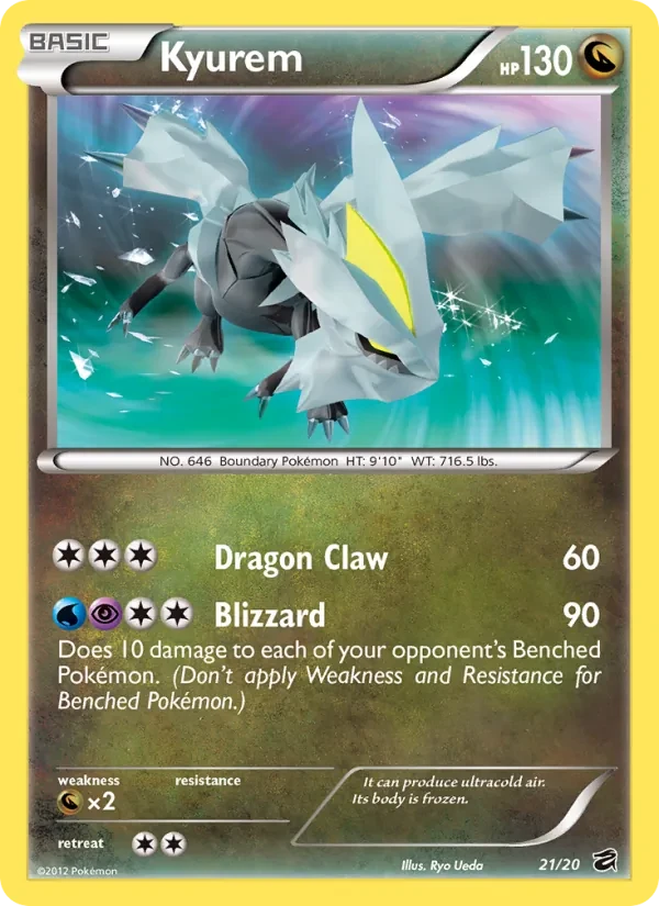 Kyurem 21/20 Dragon Vault Pokémon card