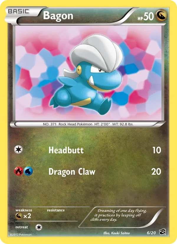 Bagon 6/20 Dragon Vault Pokémon card