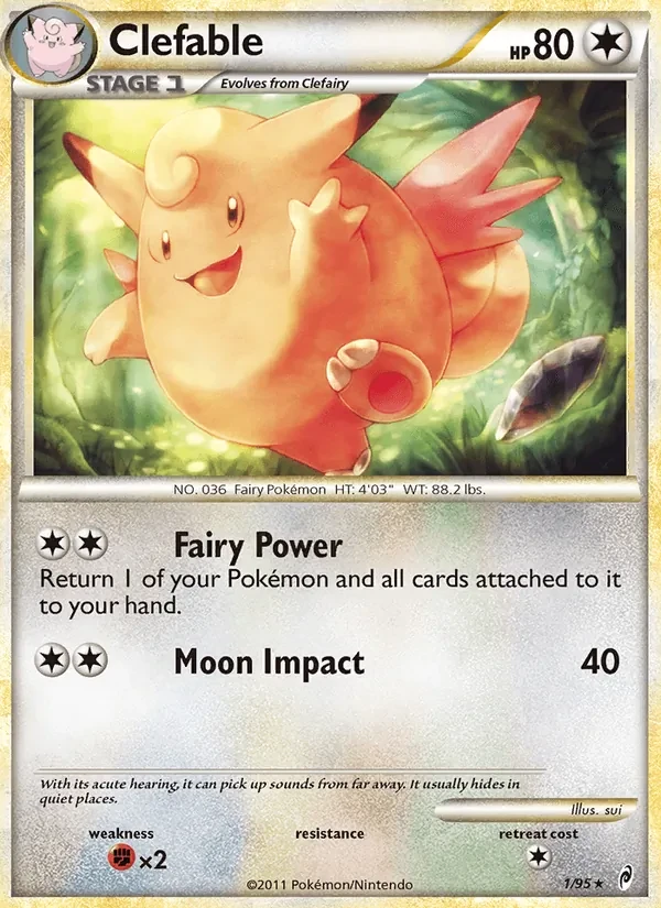 Clefable 1/95 Call of Legends Pokémon card