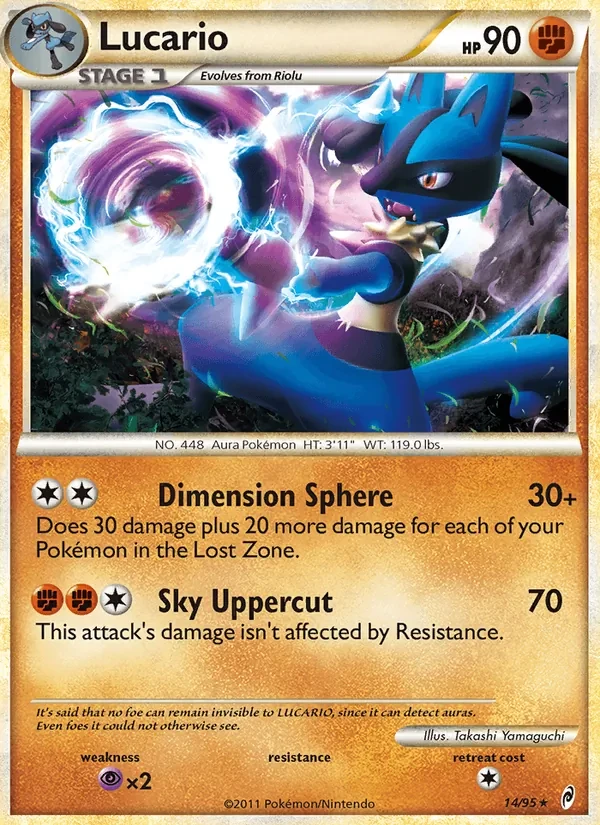 Carte Pokémon Lucario 14/95 Call of Legends