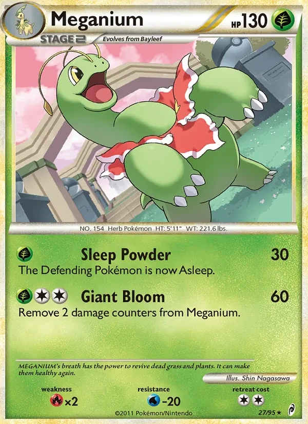 Meganium 27/95 Call of Legends Pokémon card