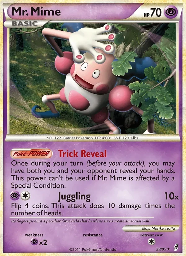Mr. Mime 29/95 Call of Legends Pokémon card