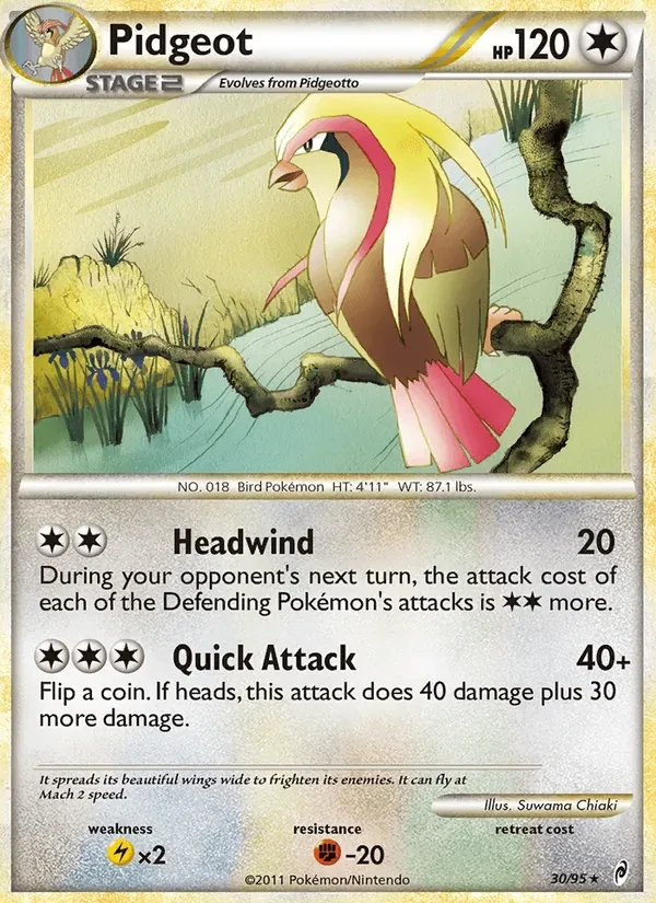 Pidgeot 30/95 Call of Legends Pokémon Karte