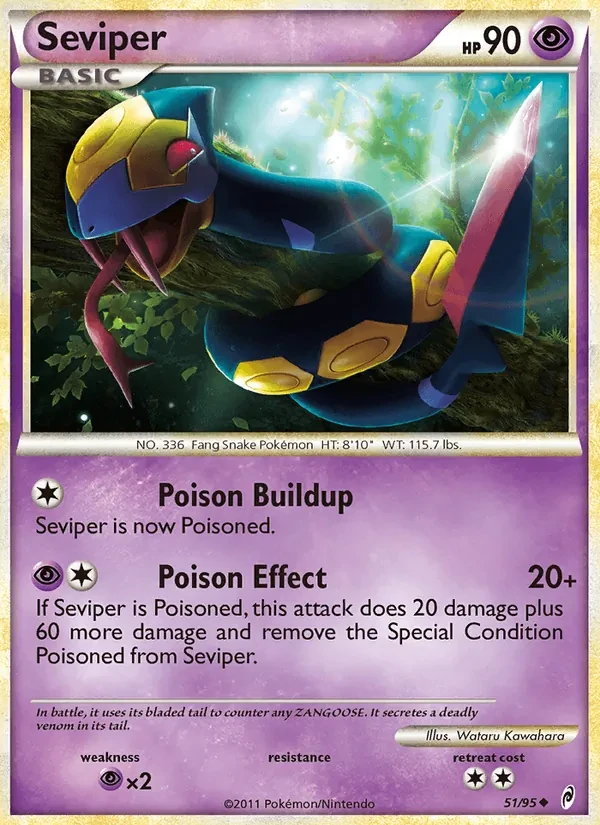 Seviper 51/95 Call of Legends Pokémon card