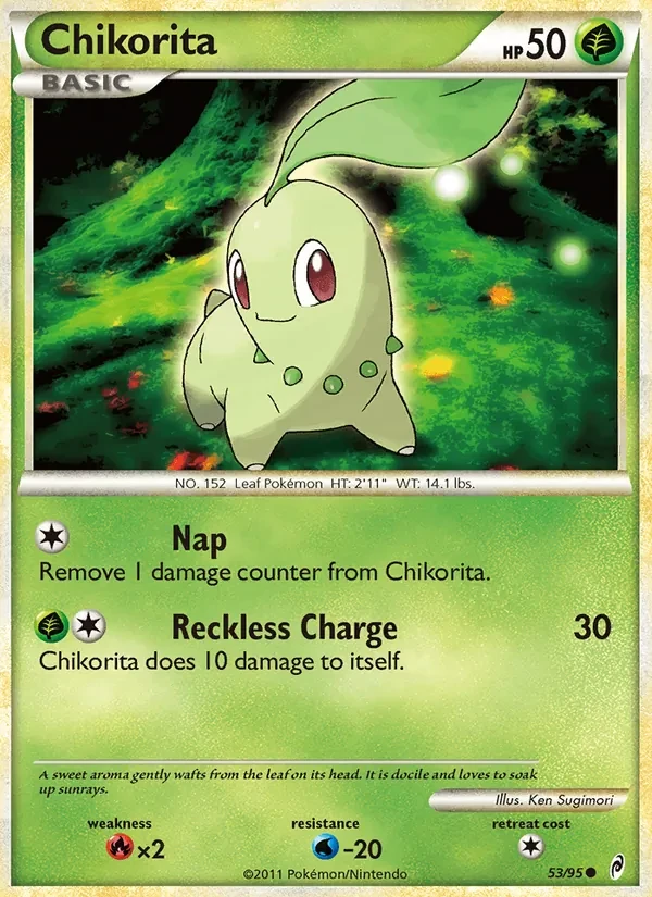 Chikorita 53/95 Call of Legends Pokémon Karte
